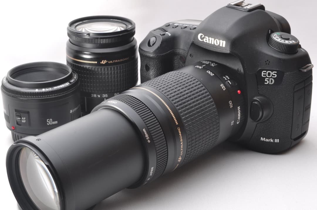 Canon EOS 5D Mark 3 単焦点&標準&超望遠トリプルレンズ