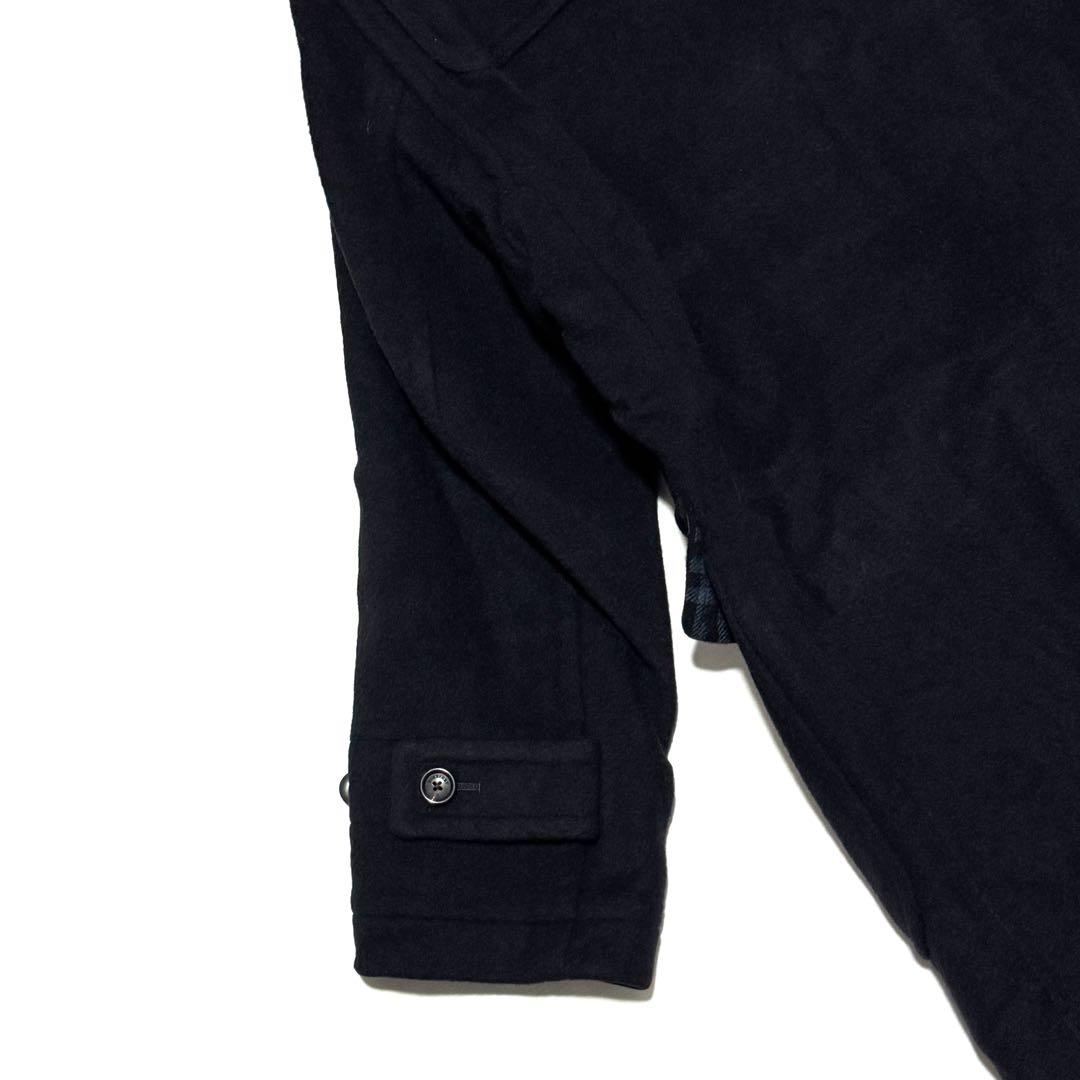 freeさん専用良品 バーバリー 羊毛カシミヤ ダッフルコート 濃紺 M