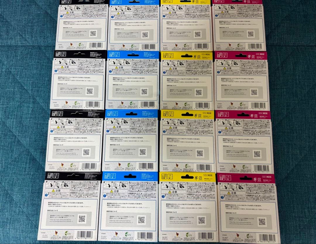 リコー　RICOH インクカートリッジ　4色　計16箱箱セット