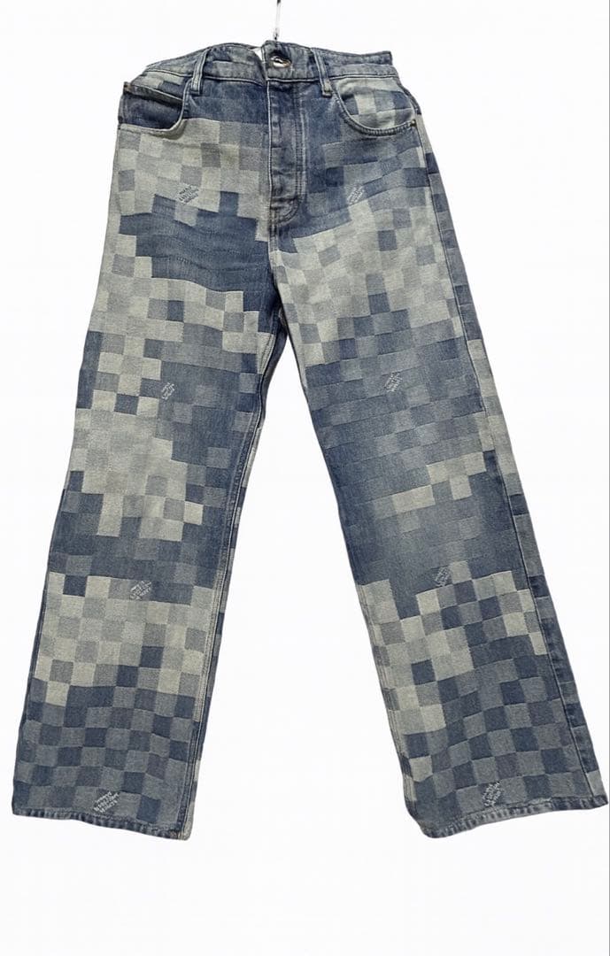 LOUIS VUITTON ダミエデニムスケートパンツ「未使用に近い」