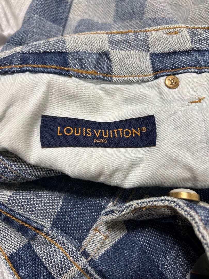 LOUIS VUITTON ダミエデニムスケートパンツ「未使用に近い」