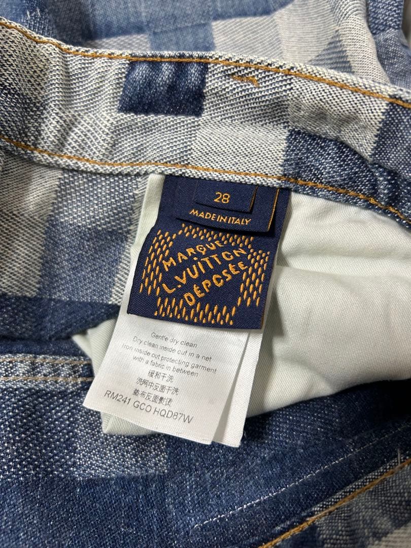 LOUIS VUITTON ダミエデニムスケートパンツ「未使用に近い」