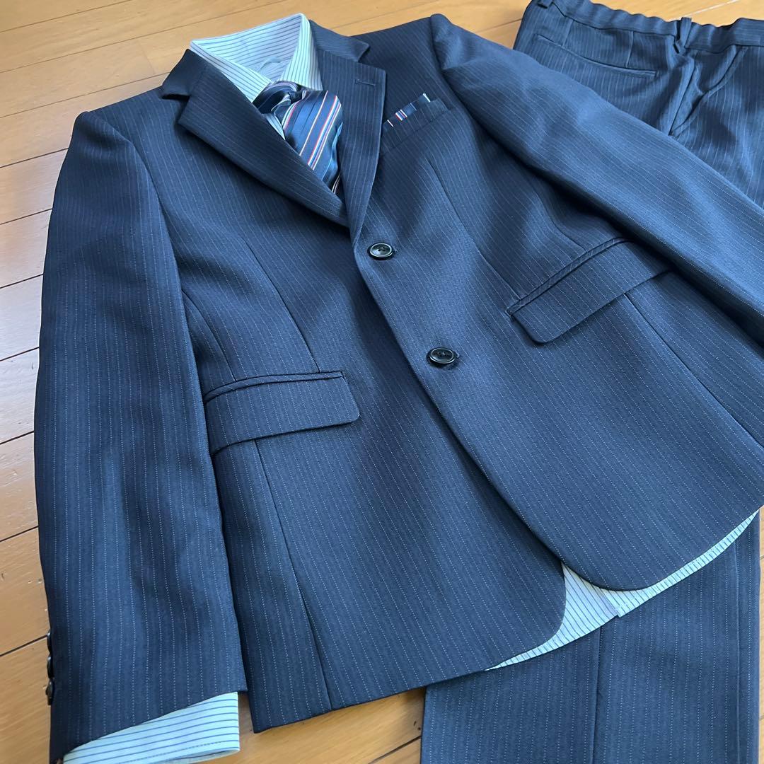 極美品✨⑤点フルセット　CHOPIN 黒スーツ　セットアップ150濃紺ネイビー