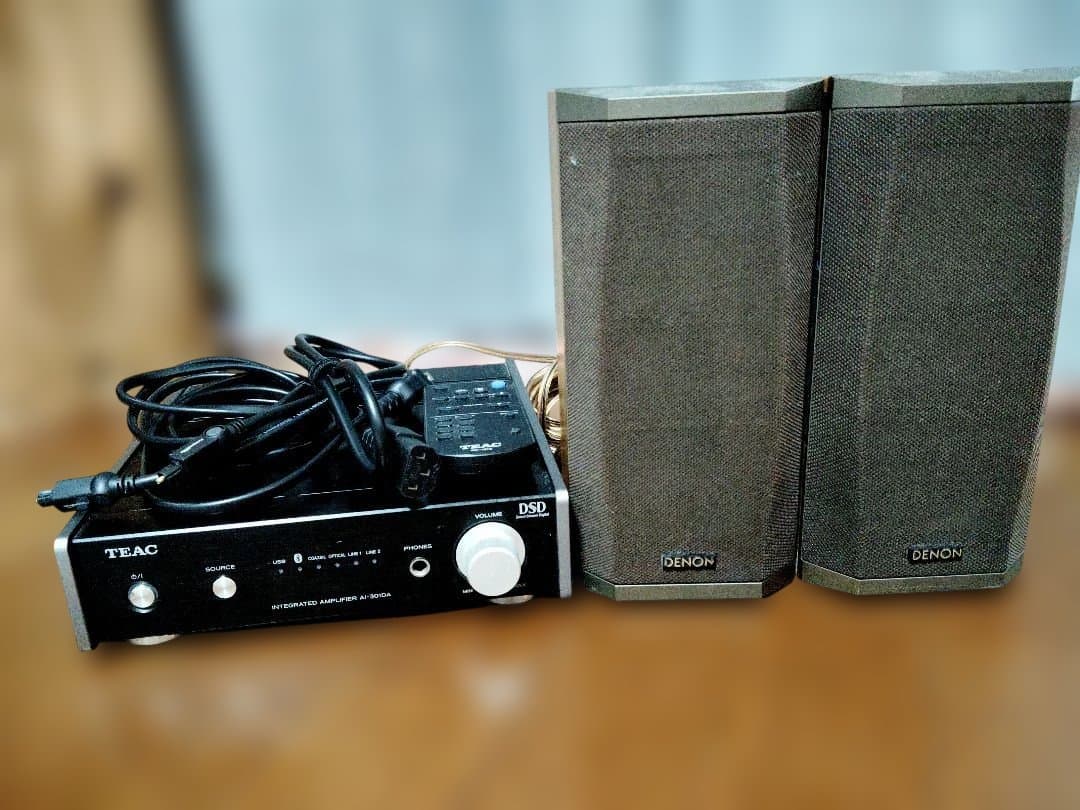 TEAC AI-301DA-B 統合アンプ DENONスピーカーセット