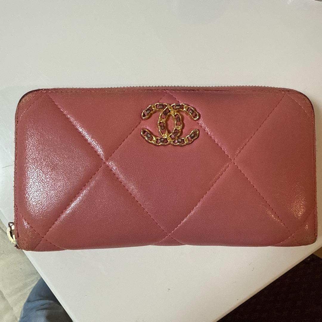 Chanel ピンク キルティング 長財布