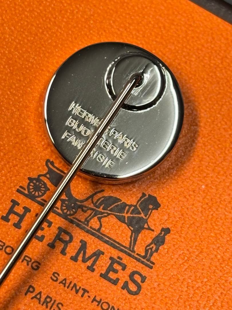 【美品】エルメス コロゾ ピンブローチ ネクタイピン HERMES 馬車