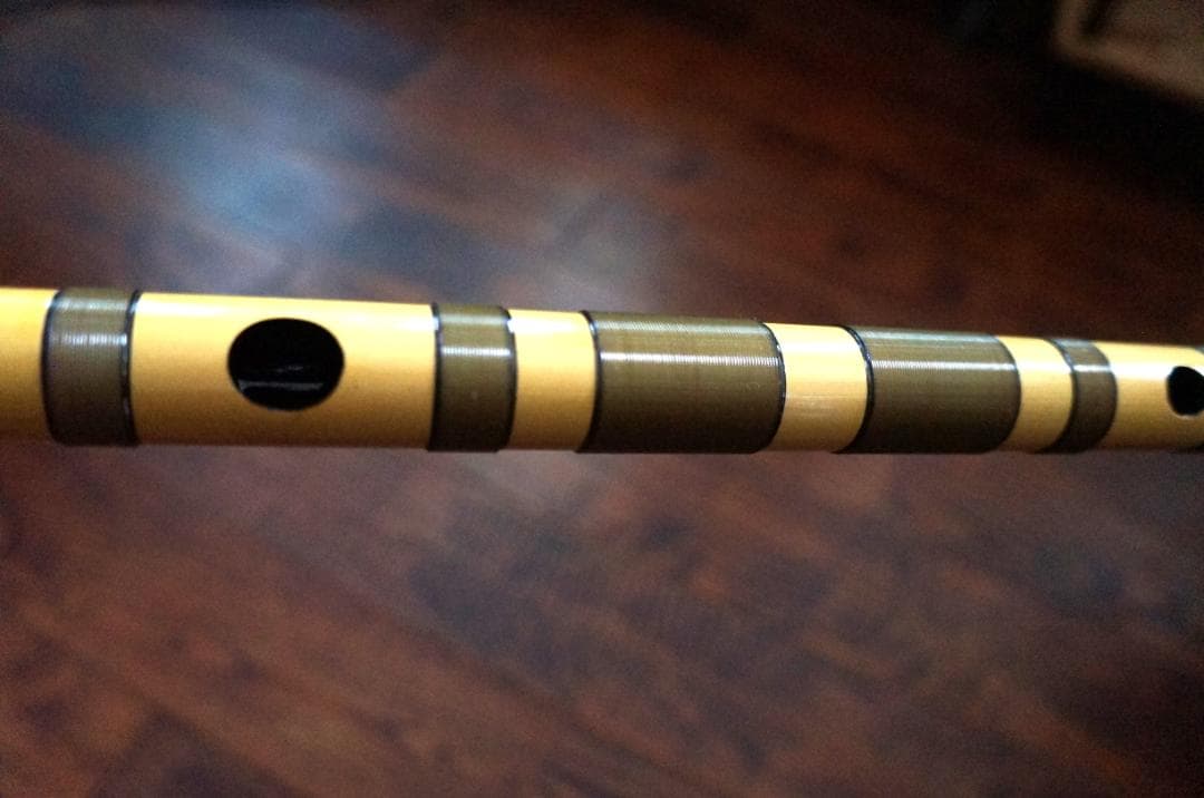 竹笛・横笛・和楽器・六穴・五本調子・祭り笛・巻き有り・美品