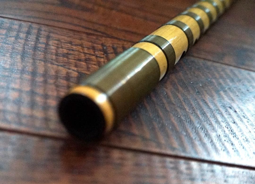 竹笛・横笛・和楽器・六穴・五本調子・祭り笛・巻き有り・美品