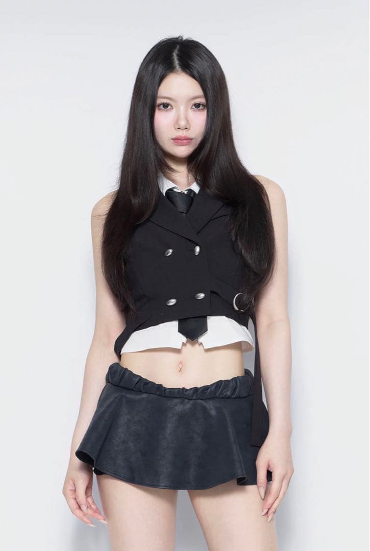 トップス theredthread S ring tailored vest black