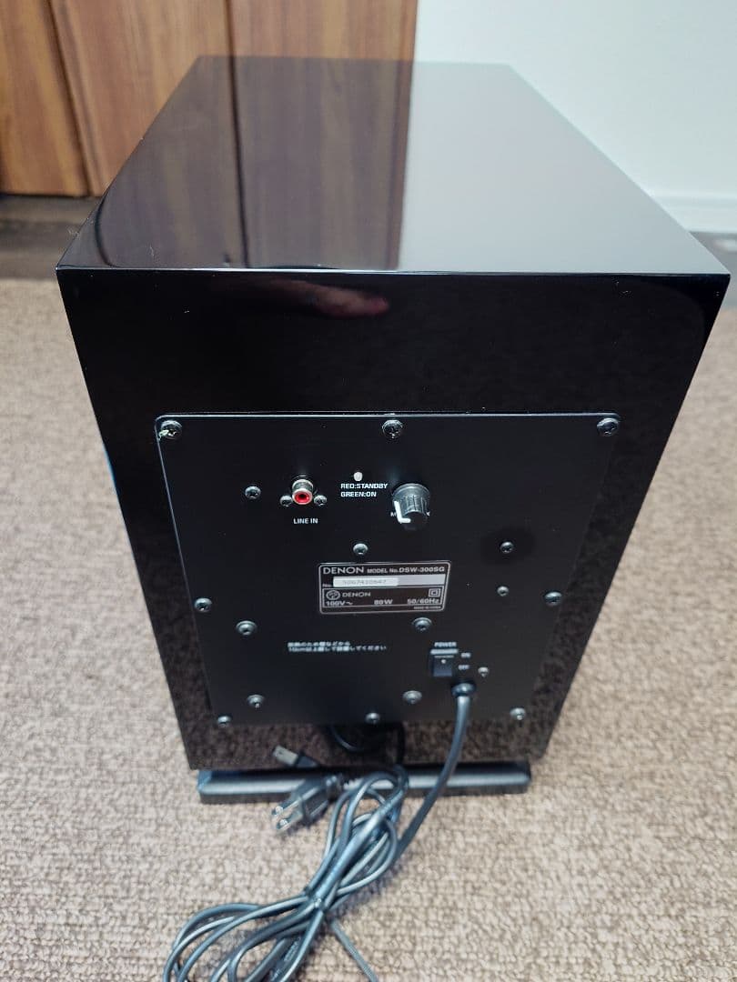 ［中古美品］デノン サブウーファー　DSW-300SG ピアノブラック