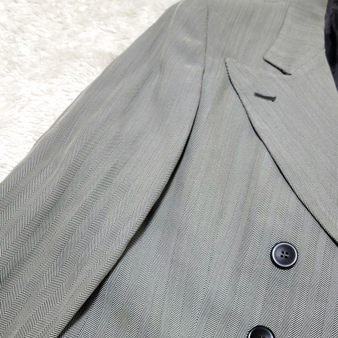 GUCCI ジャケット テーラードジャケット グレー ストライプ 40