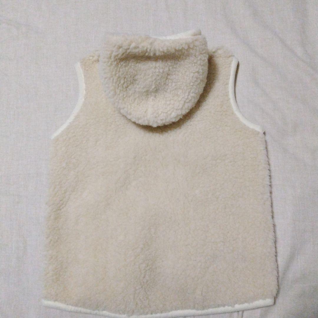 COLDBREAKER ウール100%の フード付きボアベスト