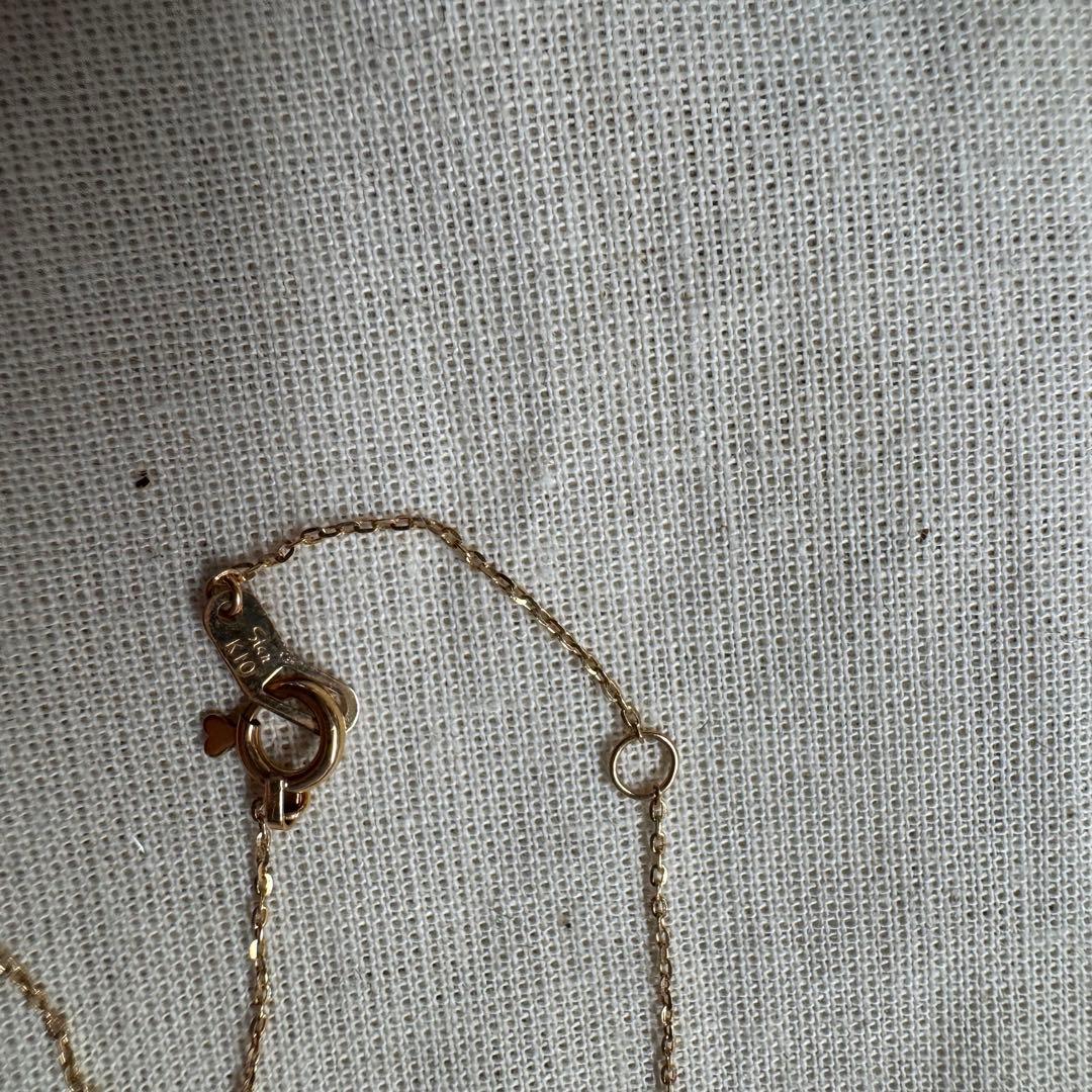STAR JEWELRY K10 ネックレス ダイヤ0.02CT