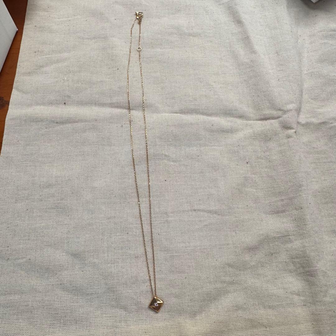 STAR JEWELRY K10 ネックレス ダイヤ0.02CT