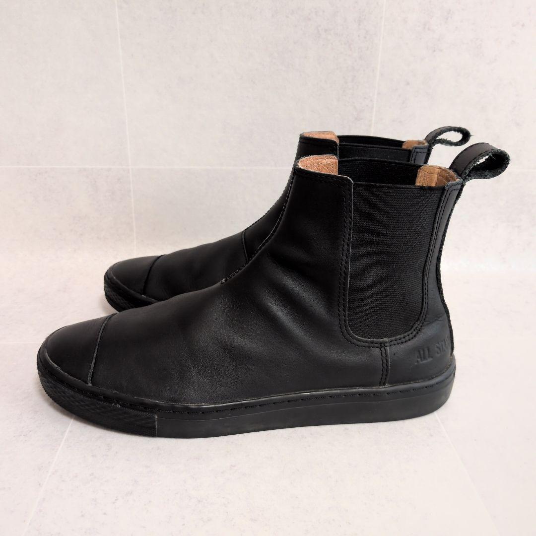 【美品】コンバース　クップ サイドゴアブーツ レザー　黒 24cm