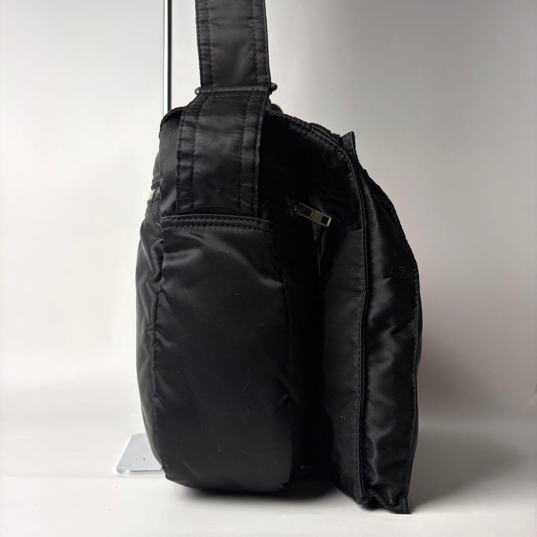 ポーター タンカー ヘルメットバッグ フラップ 2way ブラック大容量