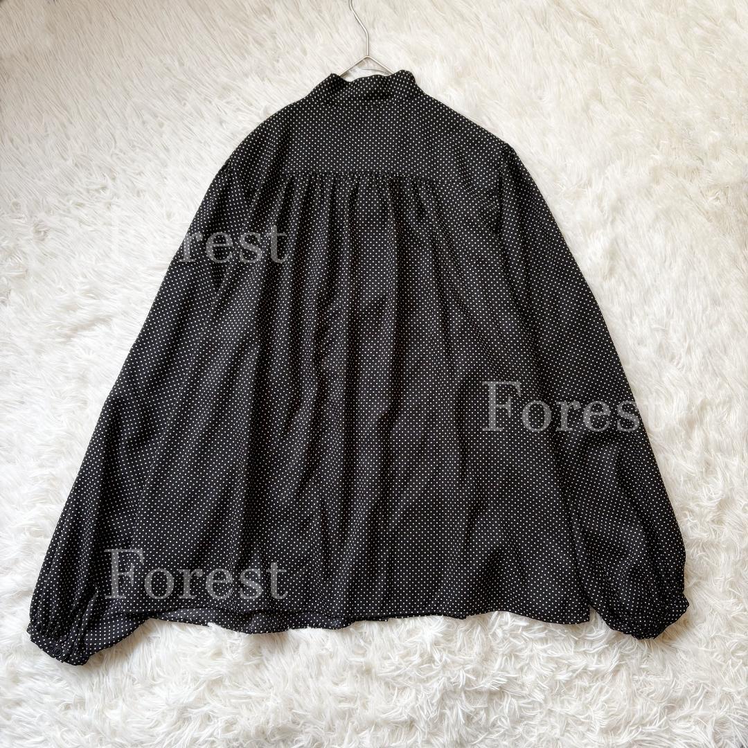 【美品】ミニドットプリントボウタイブラウス　size36　トゥモローランド