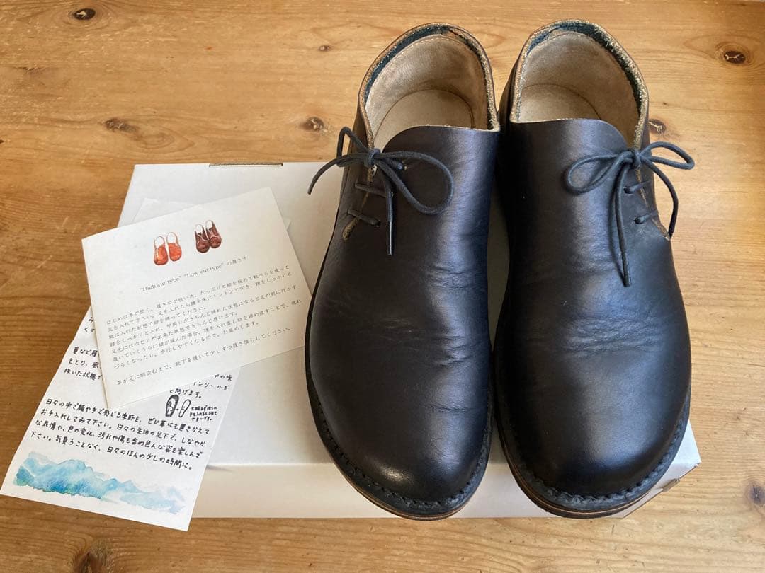 極美品　Forest shoemaker ローカット23.5cm ブラック