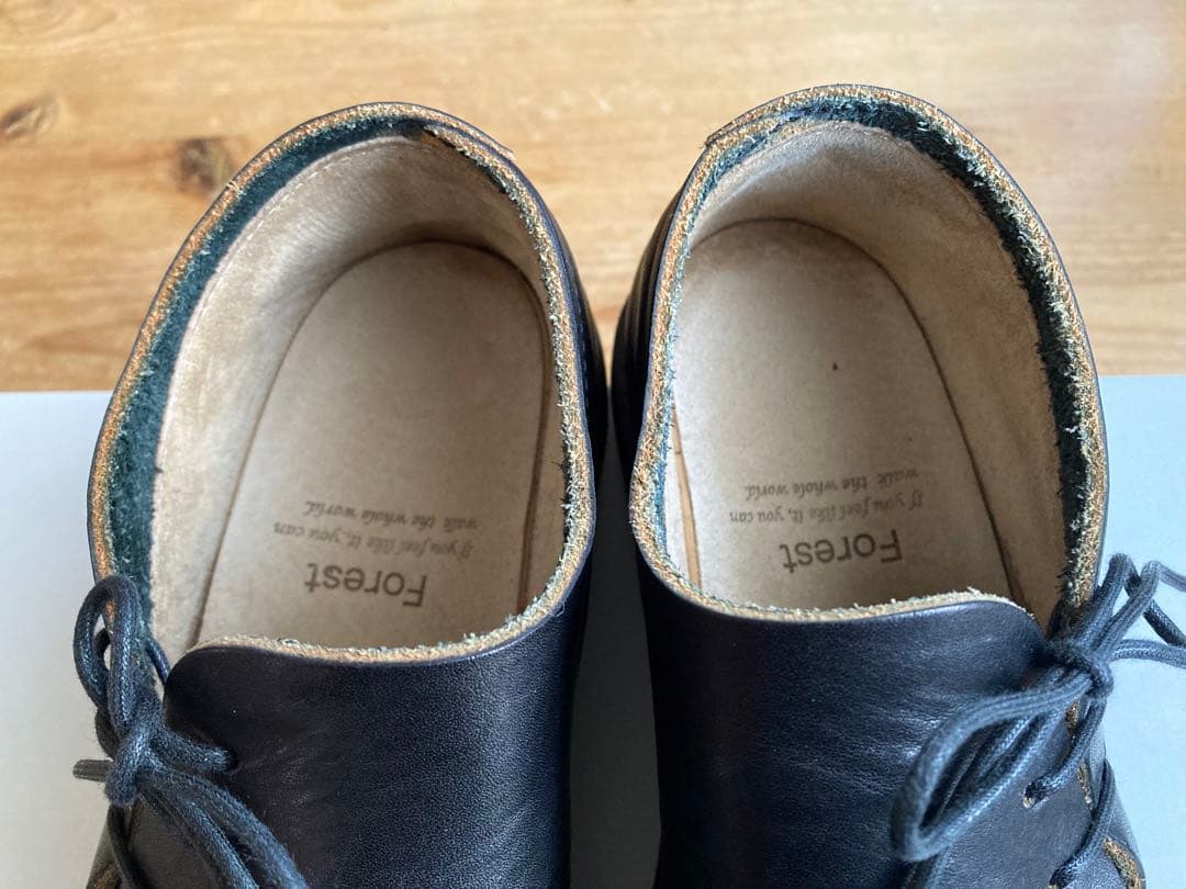 極美品　Forest shoemaker ローカット23.5cm ブラック