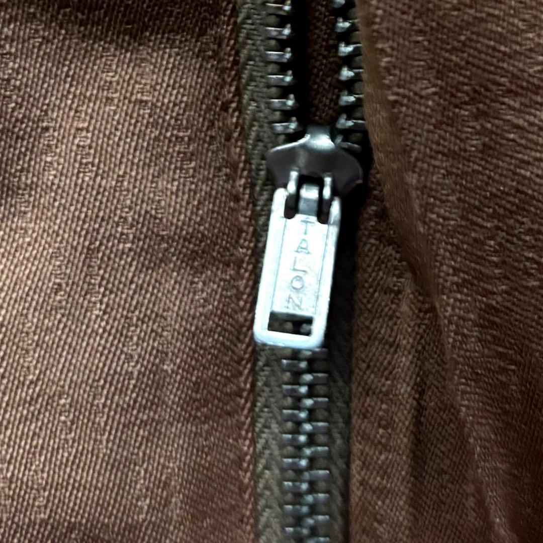 【50s】 ブラウン レーヨン スラックス ギャバスラツータック ワイド