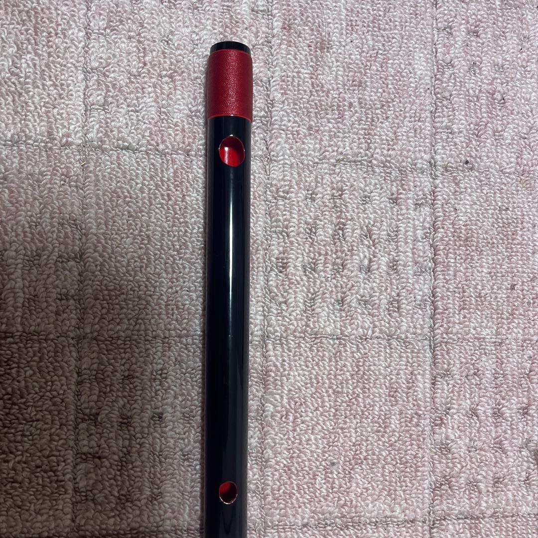 篠笛 黒と赤 4調子 7穴