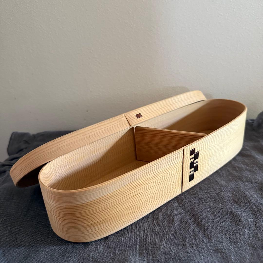 柴田慶喜商店　別注長手弁当　おまけつき　曲げわっぱ