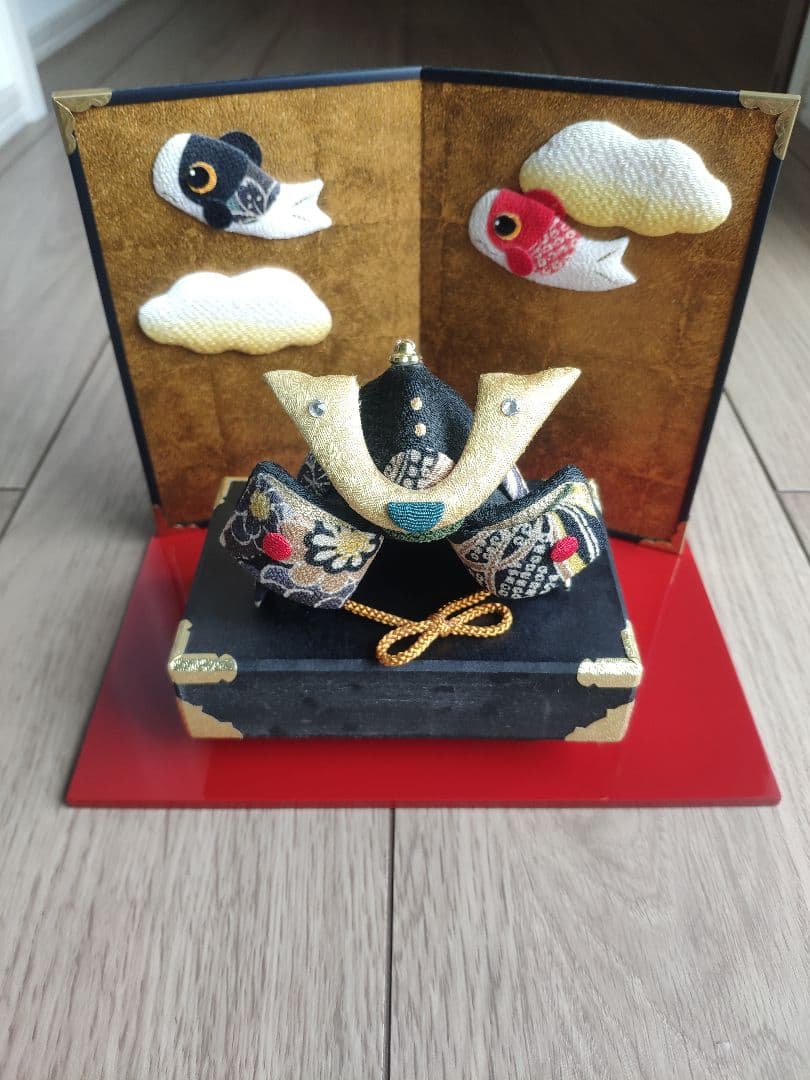 五月人形 龍虎堂 ちりめん兜 セット