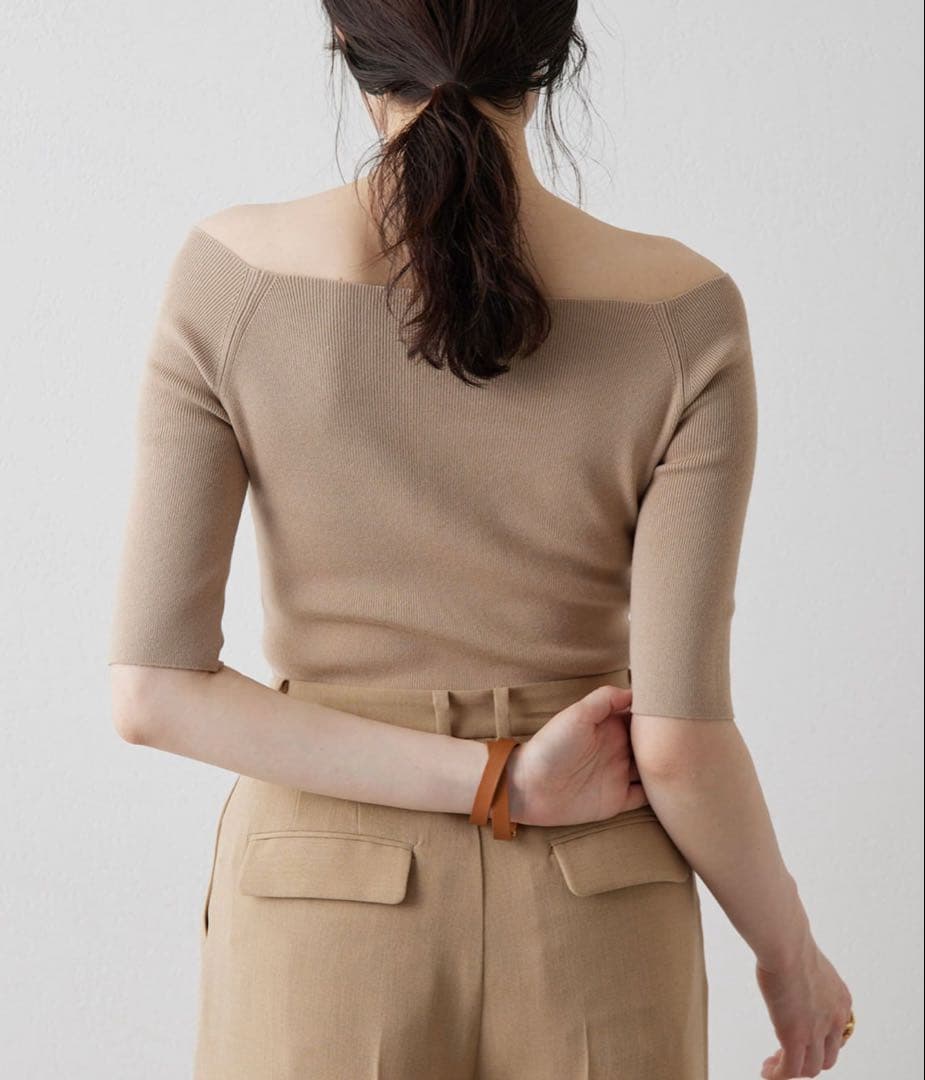 Whim Gazette オフショルハーフスリーブプルオーバー