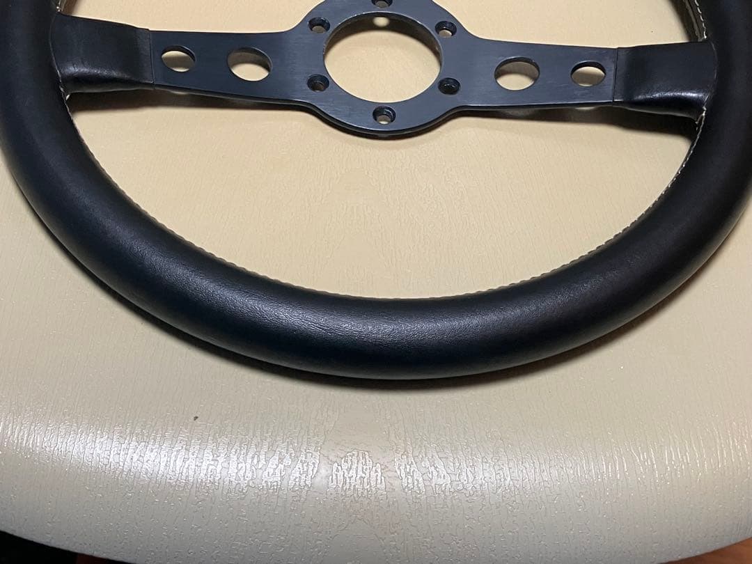 【当時物・美品】MOMO ステアリング プロトタイプ ブラックスポーク 35 φ