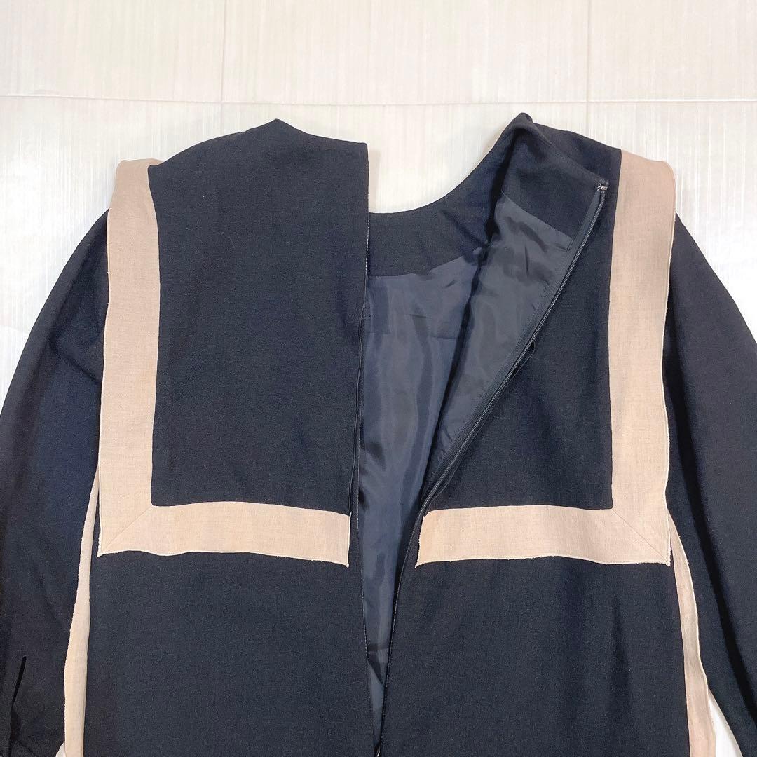 美品✨ADORE バイカラーライン ジョーゼットセーラーヨーク ワンピース