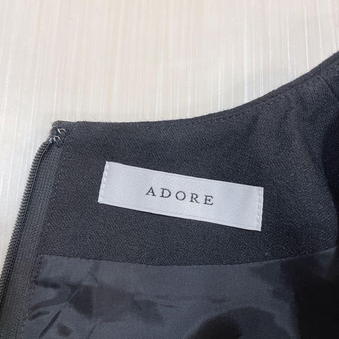 美品✨ADORE バイカラーライン ジョーゼットセーラーヨーク ワンピース
