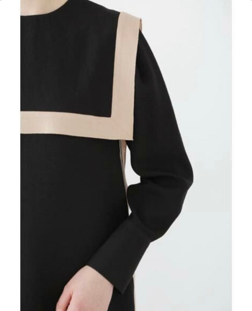 美品✨ADORE バイカラーライン ジョーゼットセーラーヨーク ワンピース