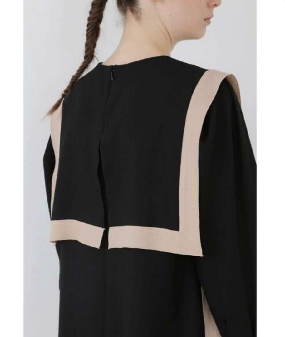 美品✨ADORE バイカラーライン ジョーゼットセーラーヨーク ワンピース