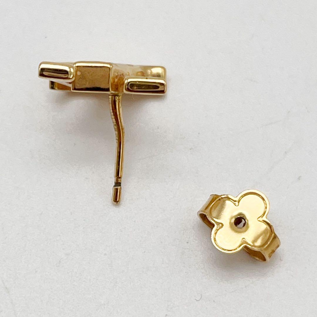 ルイヴィトン ピアス・LV アイコニック 片耳 LVイニシャル GPゴールド