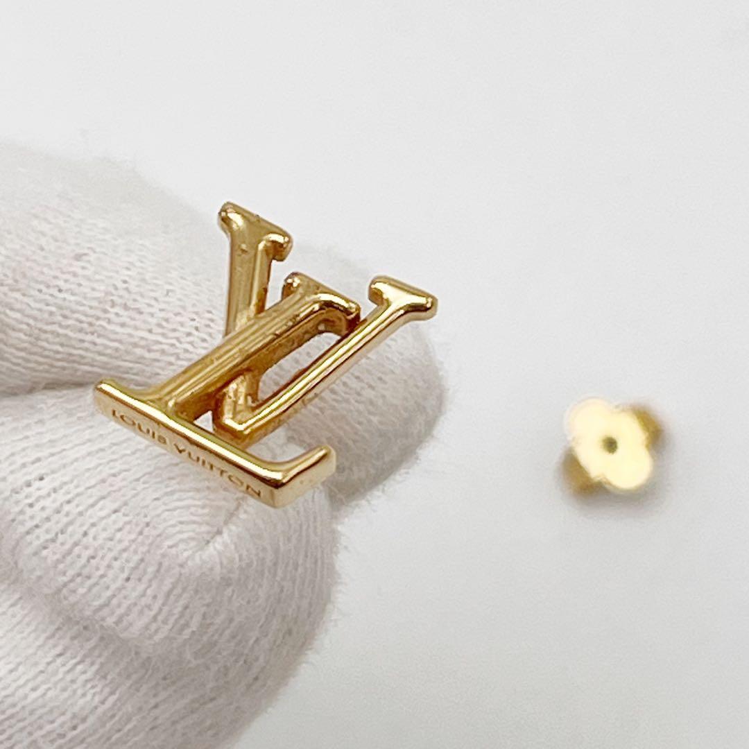 ルイヴィトン ピアス・LV アイコニック 片耳 LVイニシャル GPゴールド