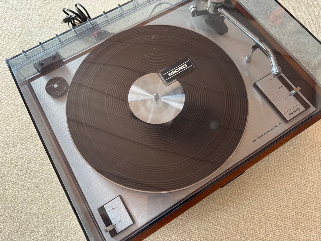 動作品 MICRO MR-211 50Hz レコードプレーヤー