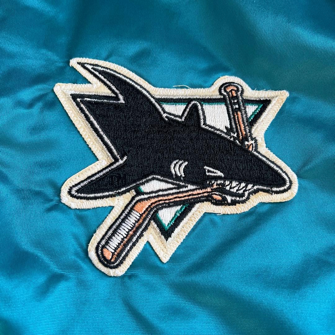 00s STARTER NHL SHARKS ナイロンスタジャン M アメリカ製