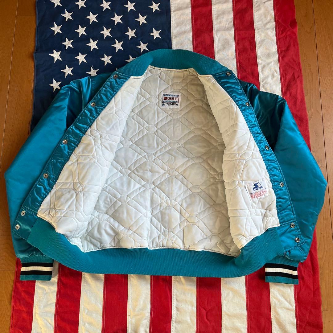 00s STARTER NHL SHARKS ナイロンスタジャン M アメリカ製