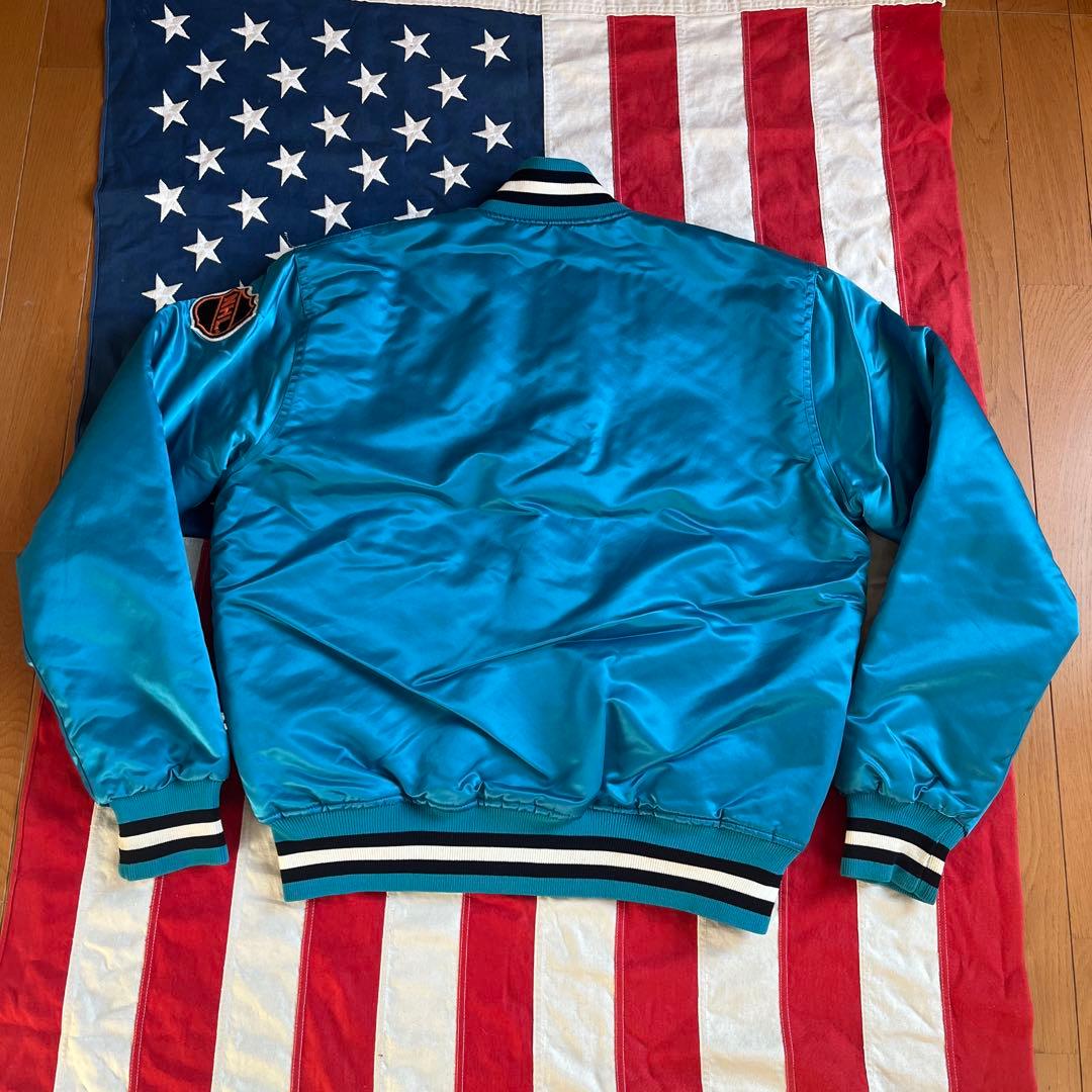 00s STARTER NHL SHARKS ナイロンスタジャン M アメリカ製