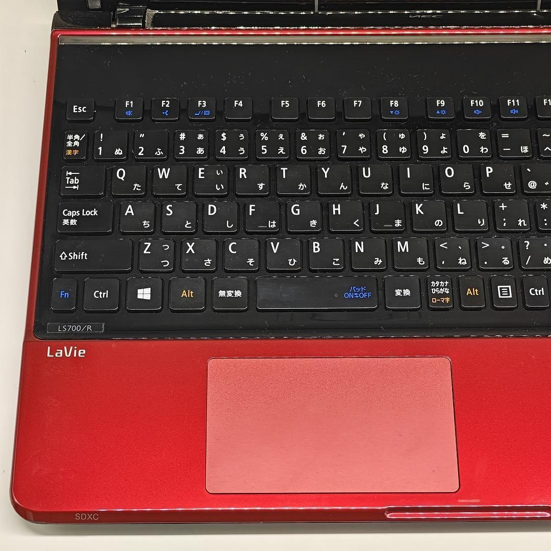 【LAVIE】LS700 高速i7 SSD256GB 16GB レッドノートPC