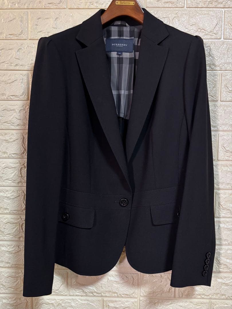 Burberry テーラードジャケット 44 ブラック