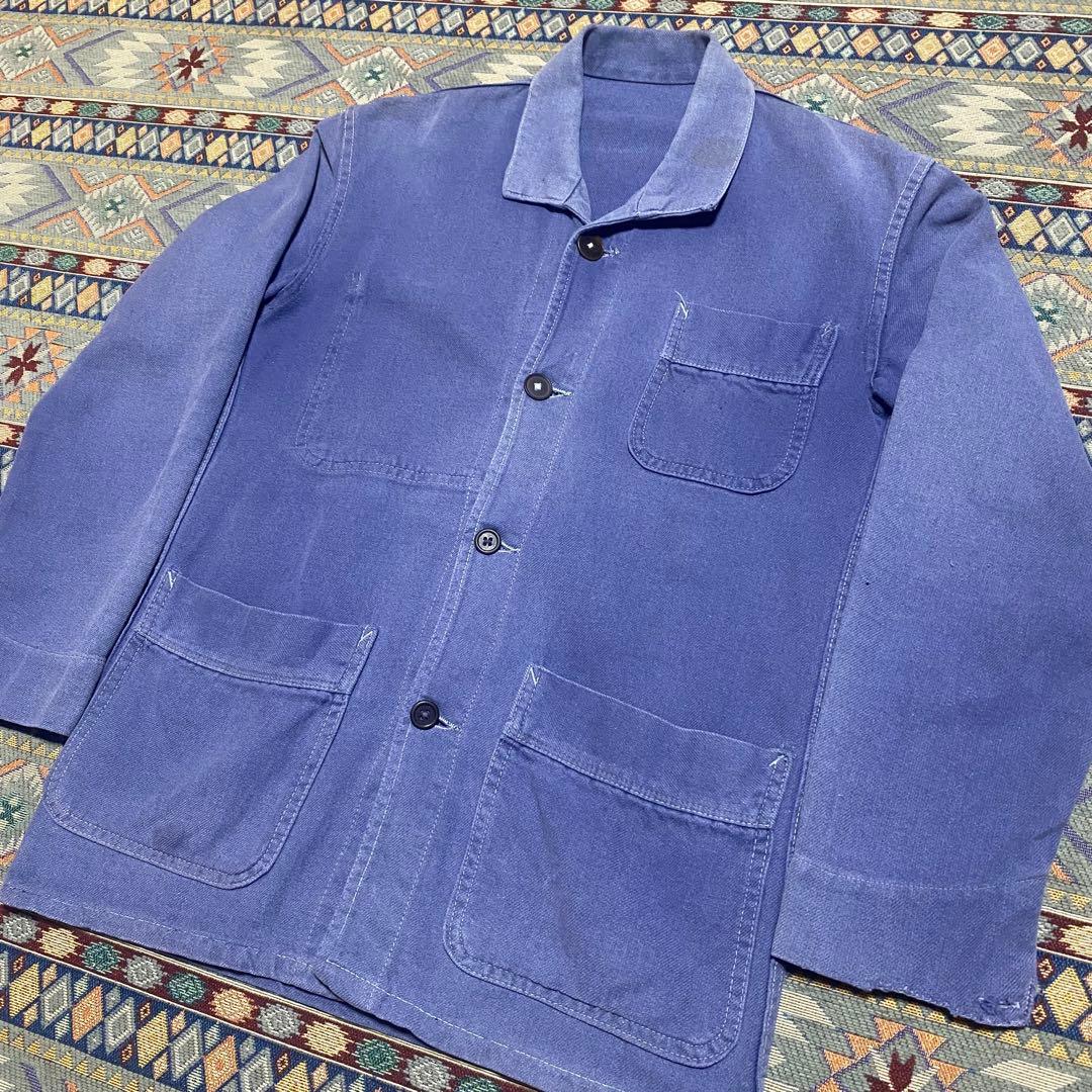 右*肘様 40s-50s ユーロEURO WARK JACKET コットンツイル