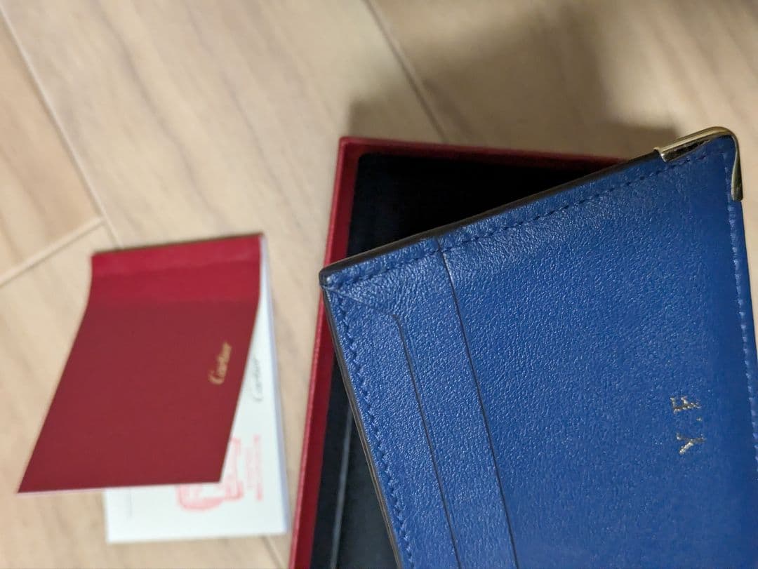 Cartier/カルティエ ネイビー レザー 名刺入れ