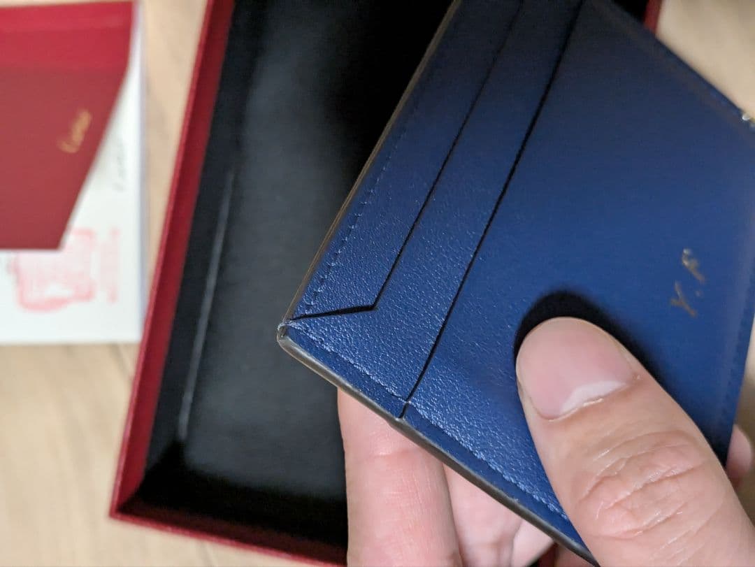 Cartier/カルティエ ネイビー レザー 名刺入れ