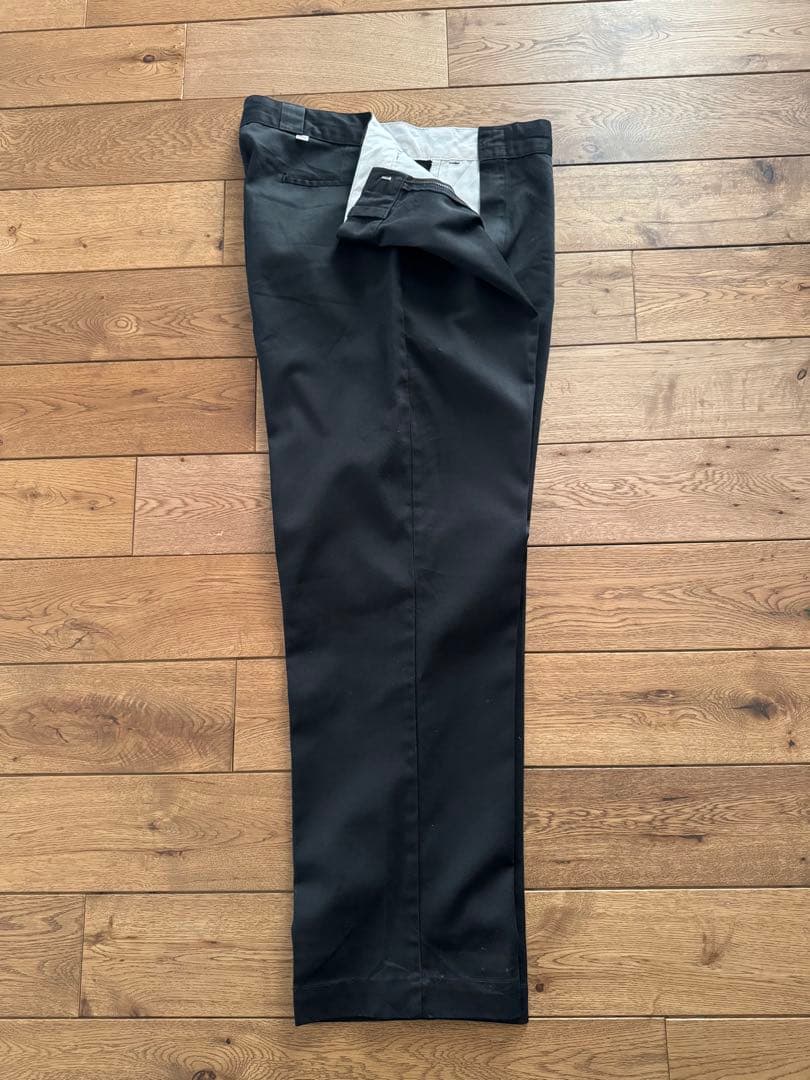 9*0様 激レア 80s チビタグ dickies 874 黒 ブラック W38