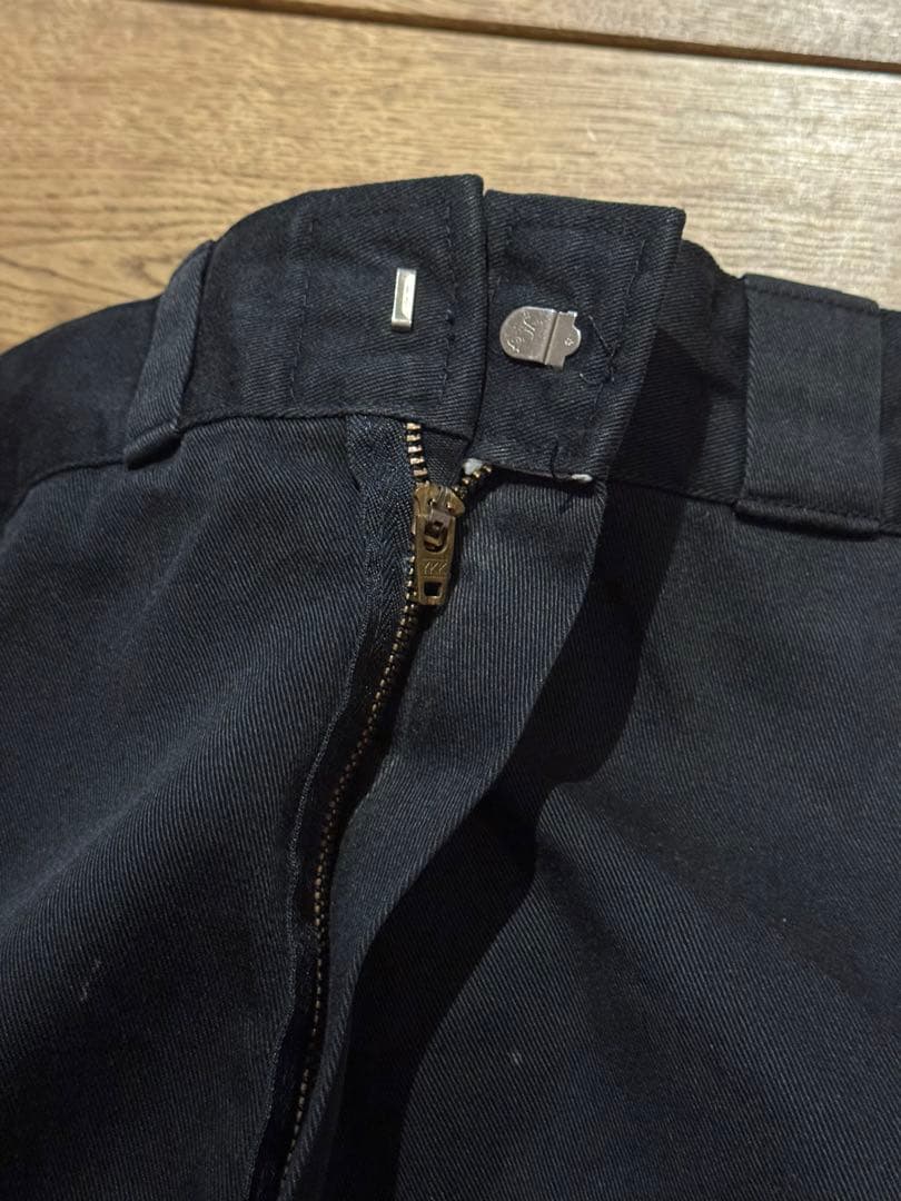 9*0様 激レア 80s チビタグ dickies 874 黒 ブラック W38