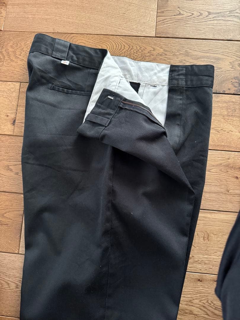 9*0様 激レア 80s チビタグ dickies 874 黒 ブラック W38