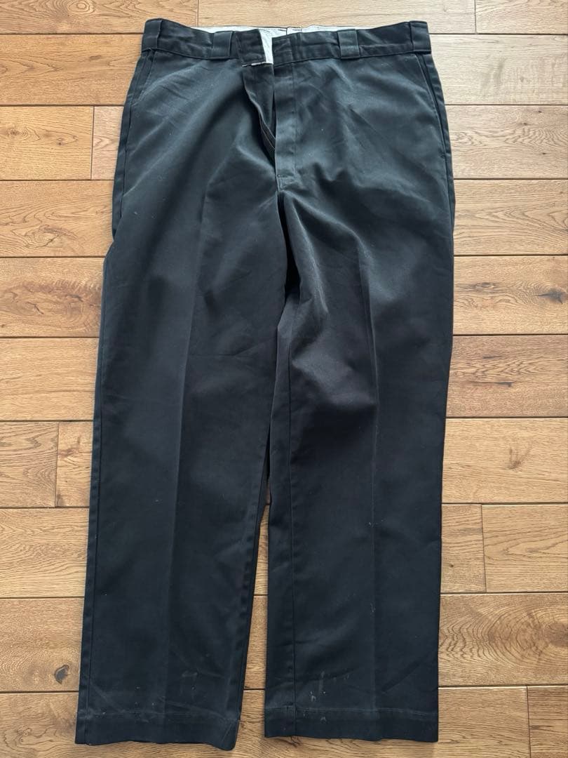 9*0様 激レア 80s チビタグ dickies 874 黒 ブラック W38