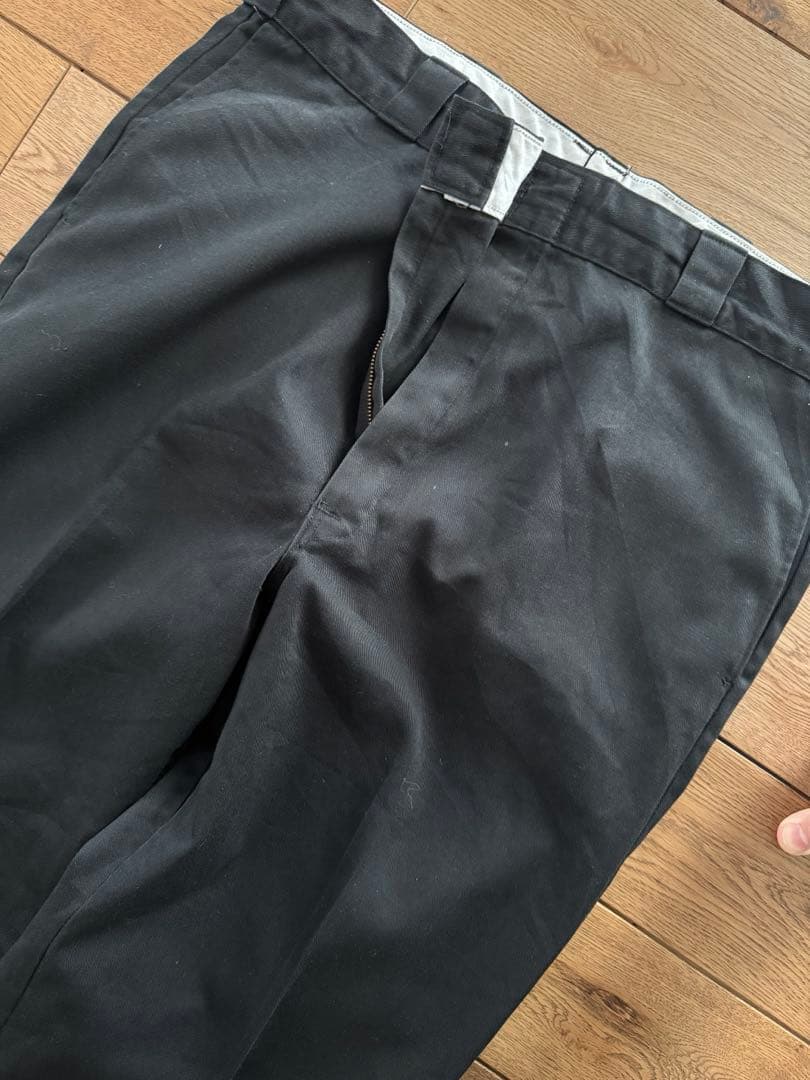 9*0様 激レア 80s チビタグ dickies 874 黒 ブラック W38