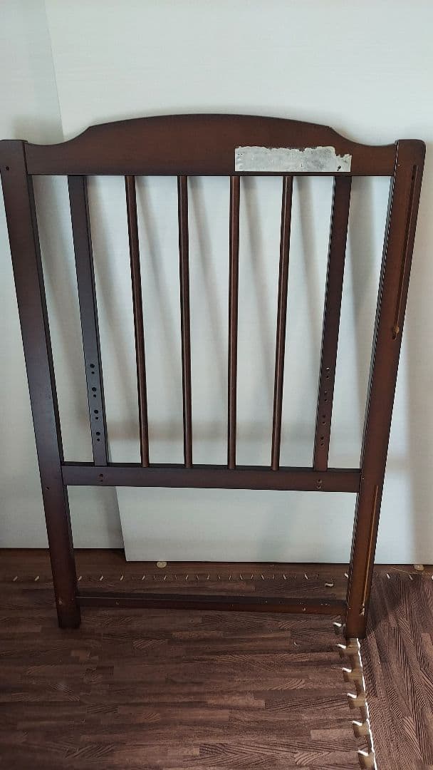 【miさん専用】木製ベビーベッド ダークブラウン